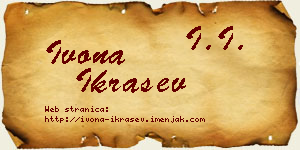 Ivona Ikrašev vizit kartica